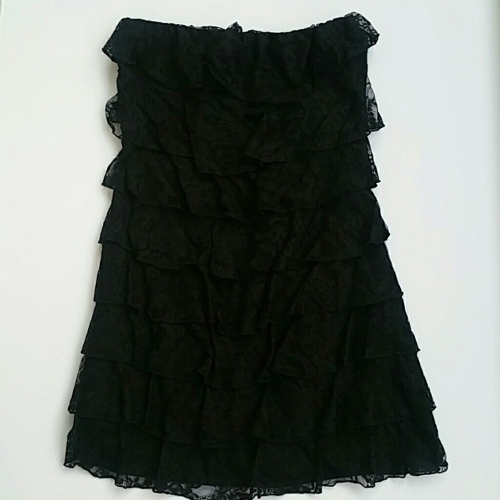 [CLOSEOUT]  💰Express lace ruffle tube dress EUC - Picture 2 of 5